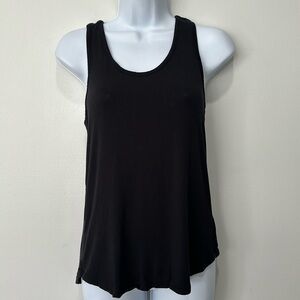 Basic black tank top with gold zipper